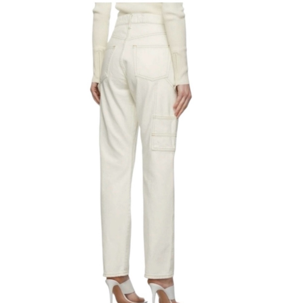 Frame Denim Off-White Cargo Straight Jeans